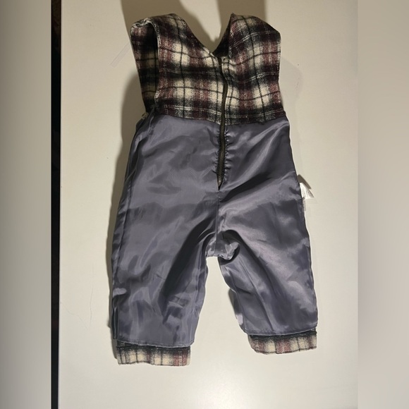 CRĒER - Vintage -Teddy Plaid Overall-Holiday - Picture 6 of 11